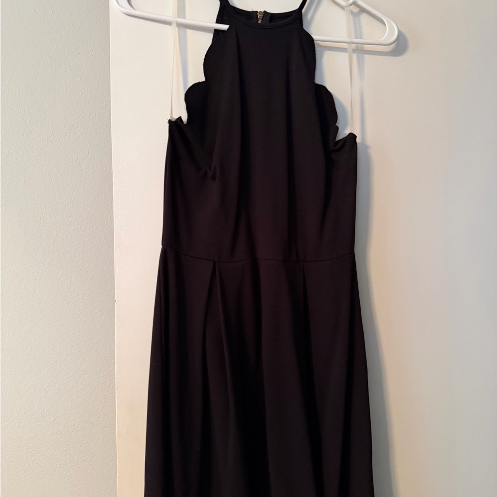 Black Sleeveless Zip Up Dress